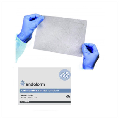 Endoform, Plantilla dérmica Antimicrobial fenestrada